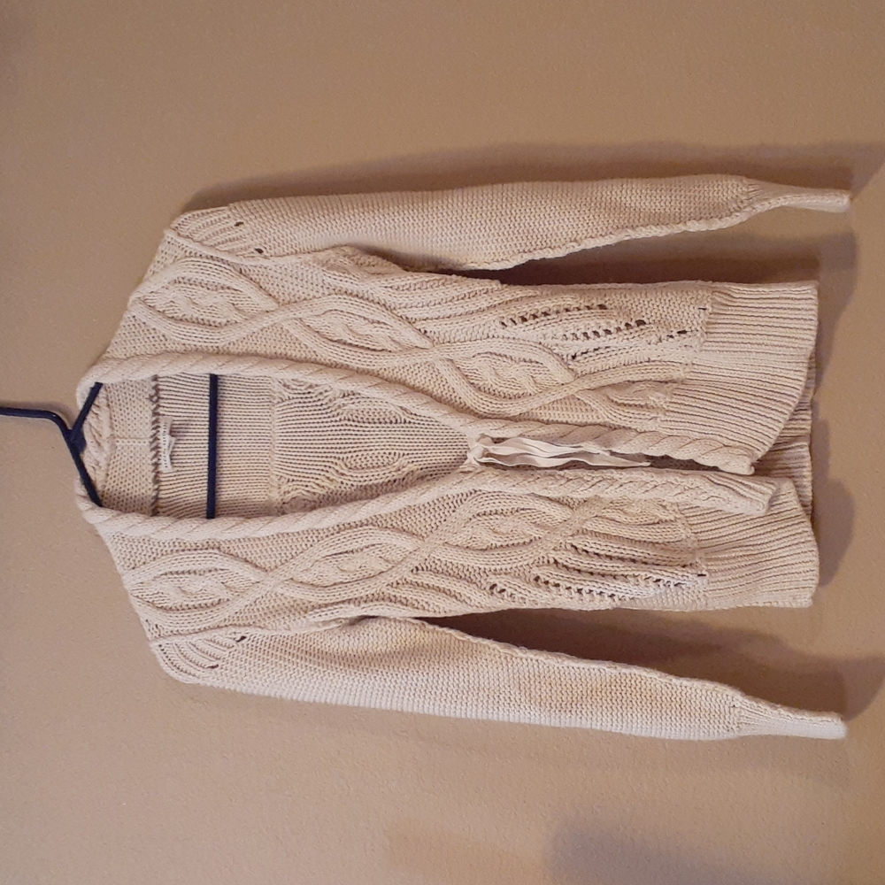 Banana Republic Cable Knit Front Tie Sweater